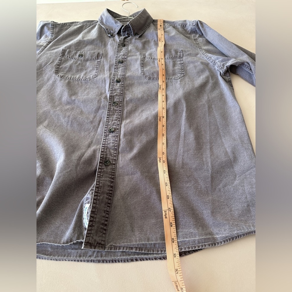 Windriver Denim Collared Button Down Shirt - Purplish Grey - Size XL - Picture 8 of 8